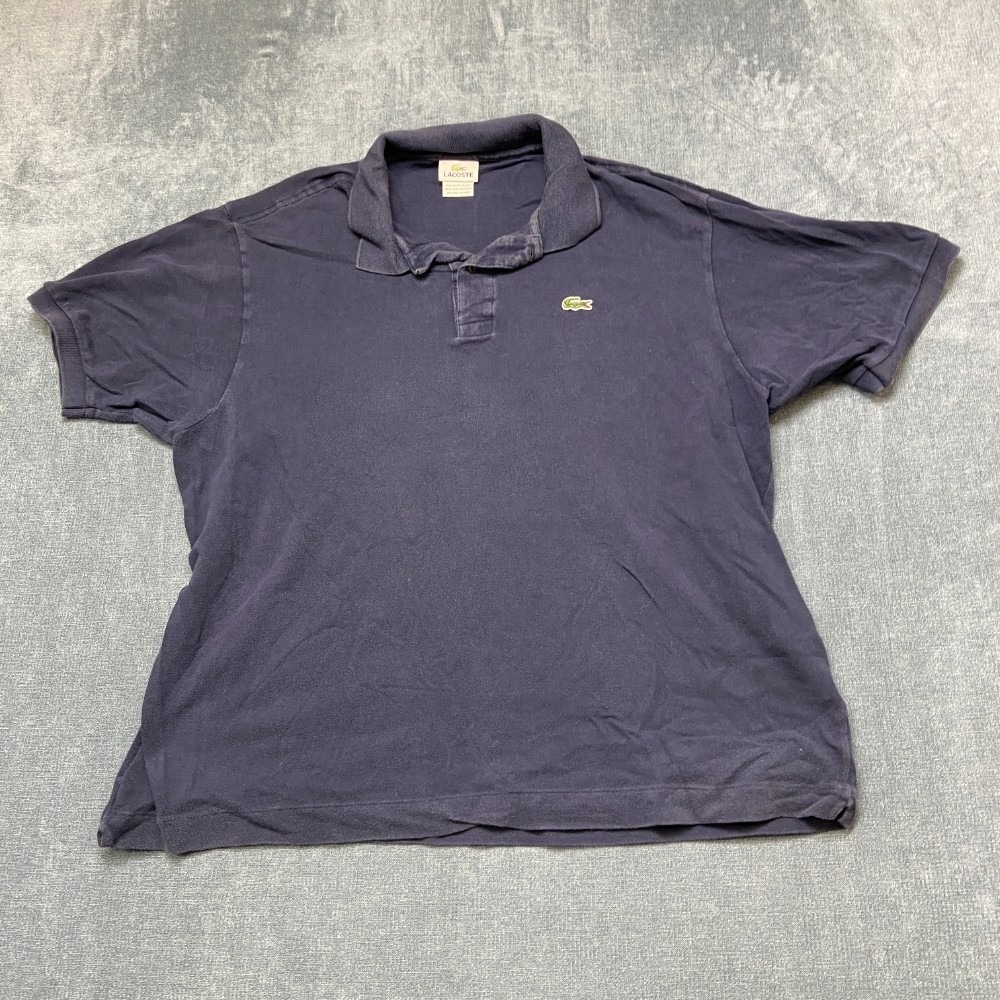 Lacoste Polo Shirt Mens 8 Navy Blue Logo Performance Golf Tennis Running Sports